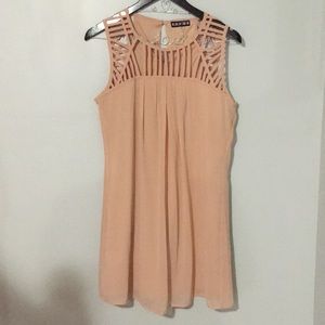 Mid-Length, Sleeveless, Light Pink/Peach Color